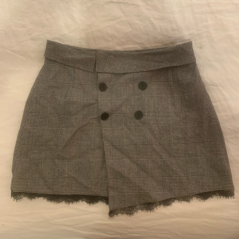 Zara plaid mini skirt